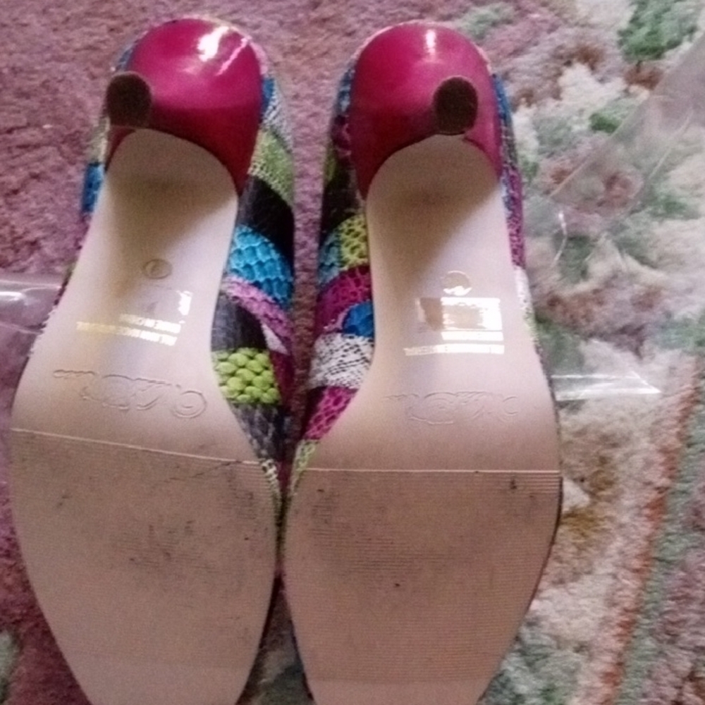 Multicolor Patchwork Women's Heels - image 5